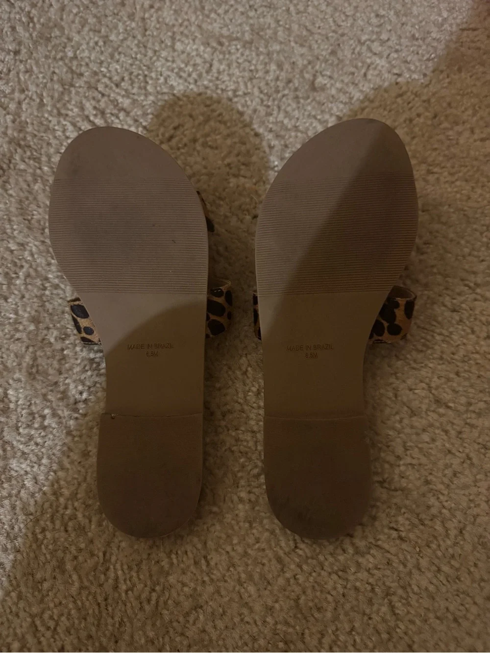 Steve Madden Leopard Print Slide Sandals - Tan and Black